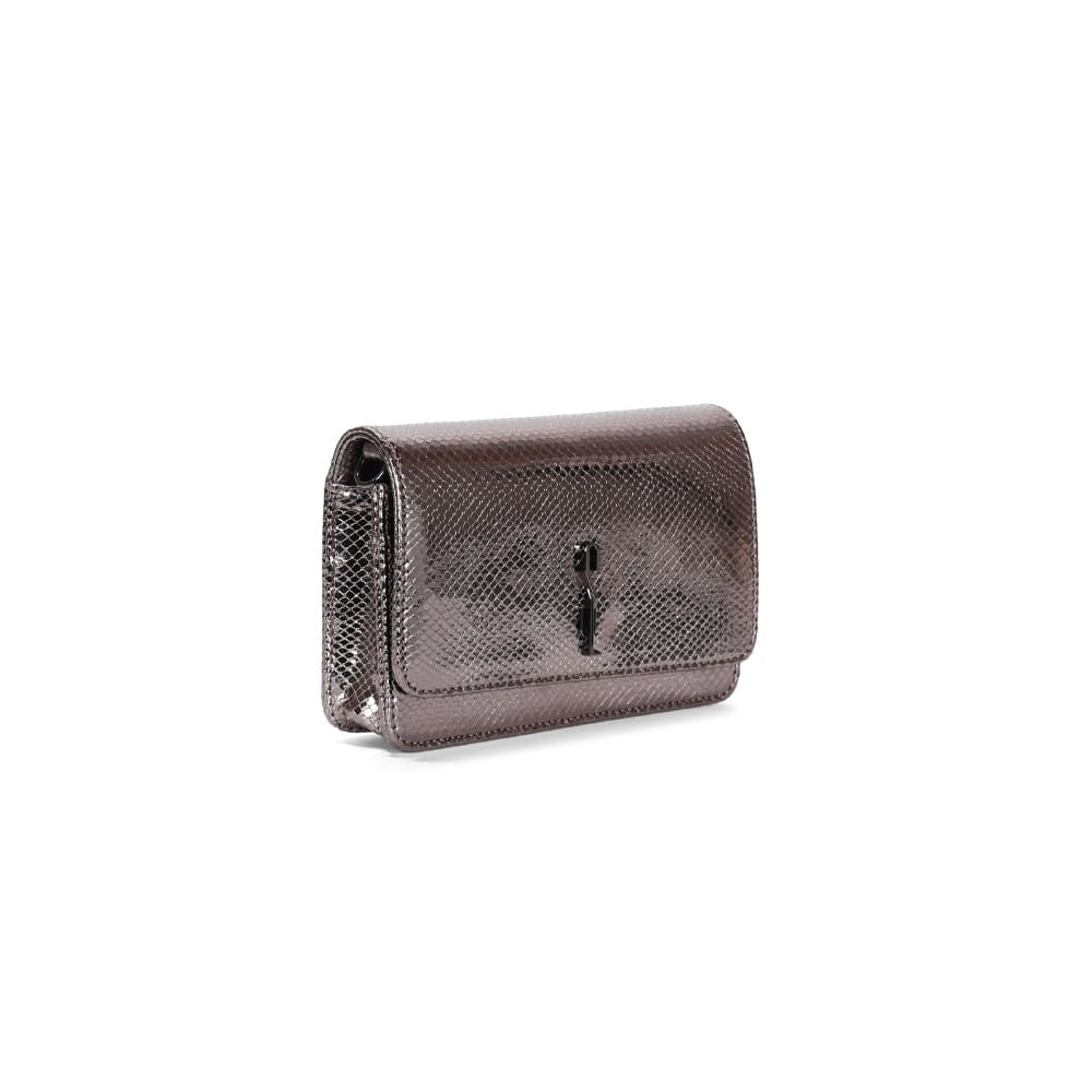 Bolsa Transversal Santa Lolla Metalizada Grafite