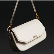 Bolsa Transversal Santa Lolla Off White Aba Dourada