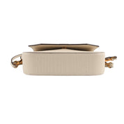 Bolsa Transversal Santa Lolla Off White Aba Dourada