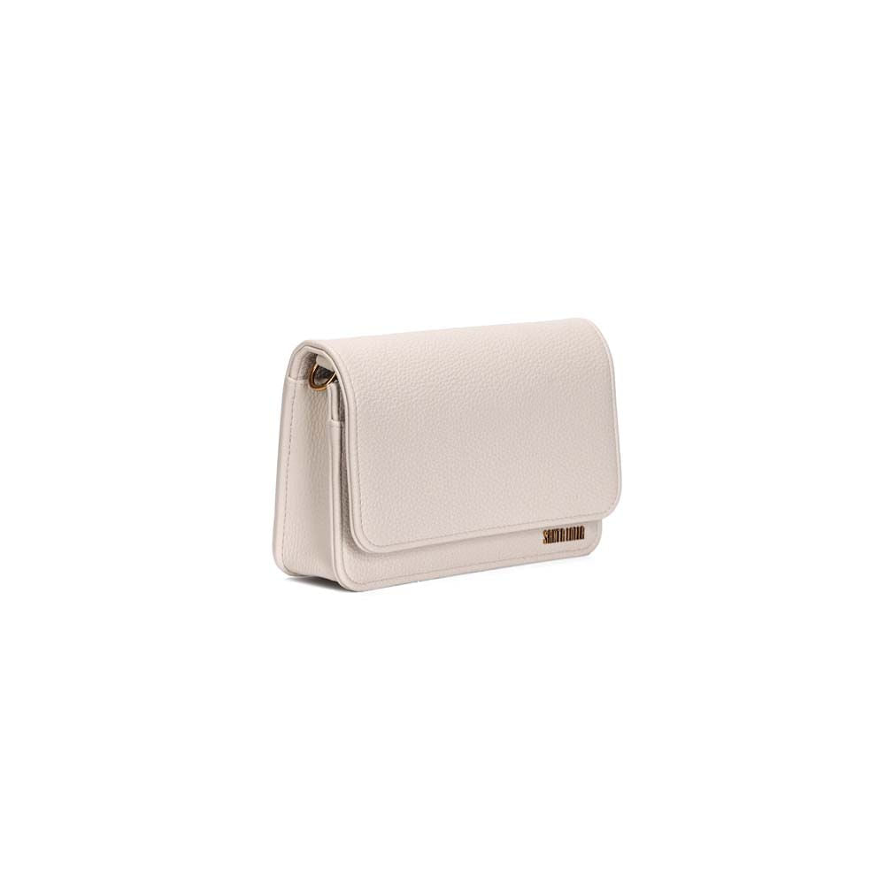 Bolsa Transversal Santa Lolla Off White Alça Corrente