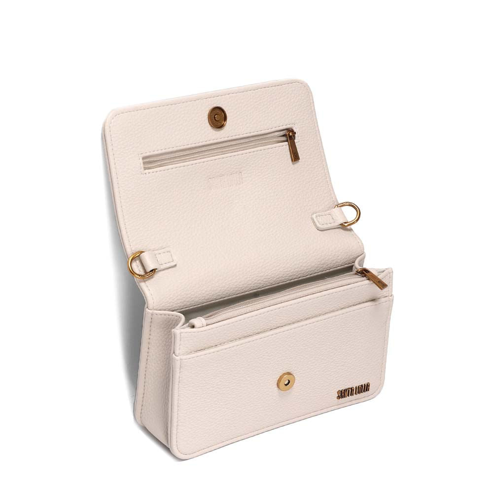 Bolsa Transversal Santa Lolla Off White Alça Corrente