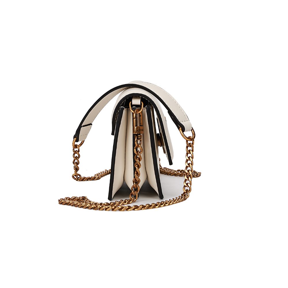 Bolsa Transversal Santa Lolla Off White Alça Corrente