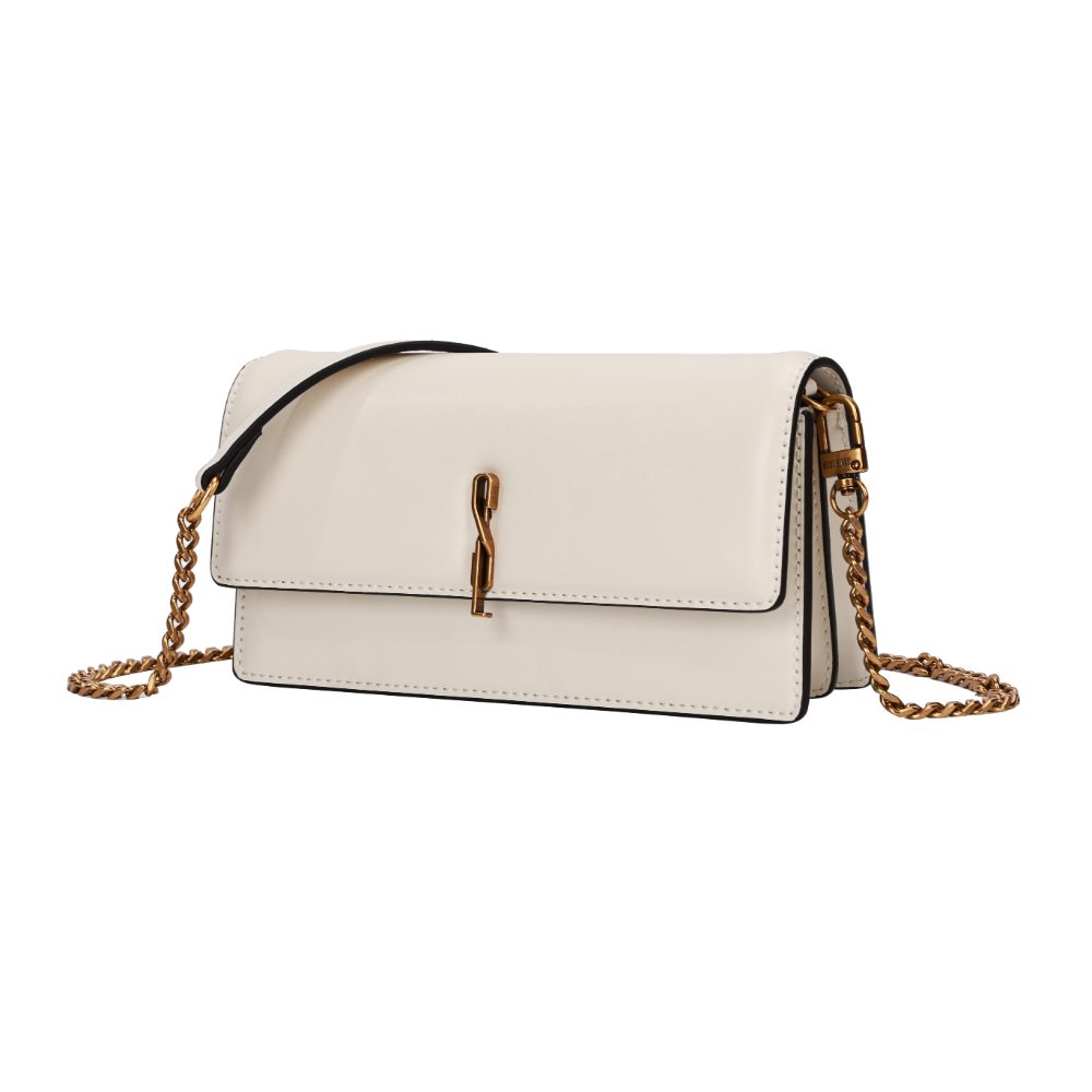 Bolsa Transversal Santa Lolla Off White Alça Corrente