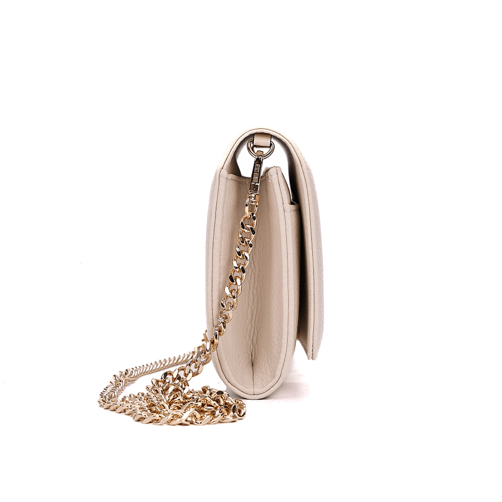 Bolsa Transversal Santa Lolla Off White Alça Corrente