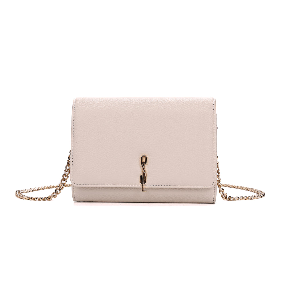Bolsa Transversal Santa Lolla Off White Alça Corrente