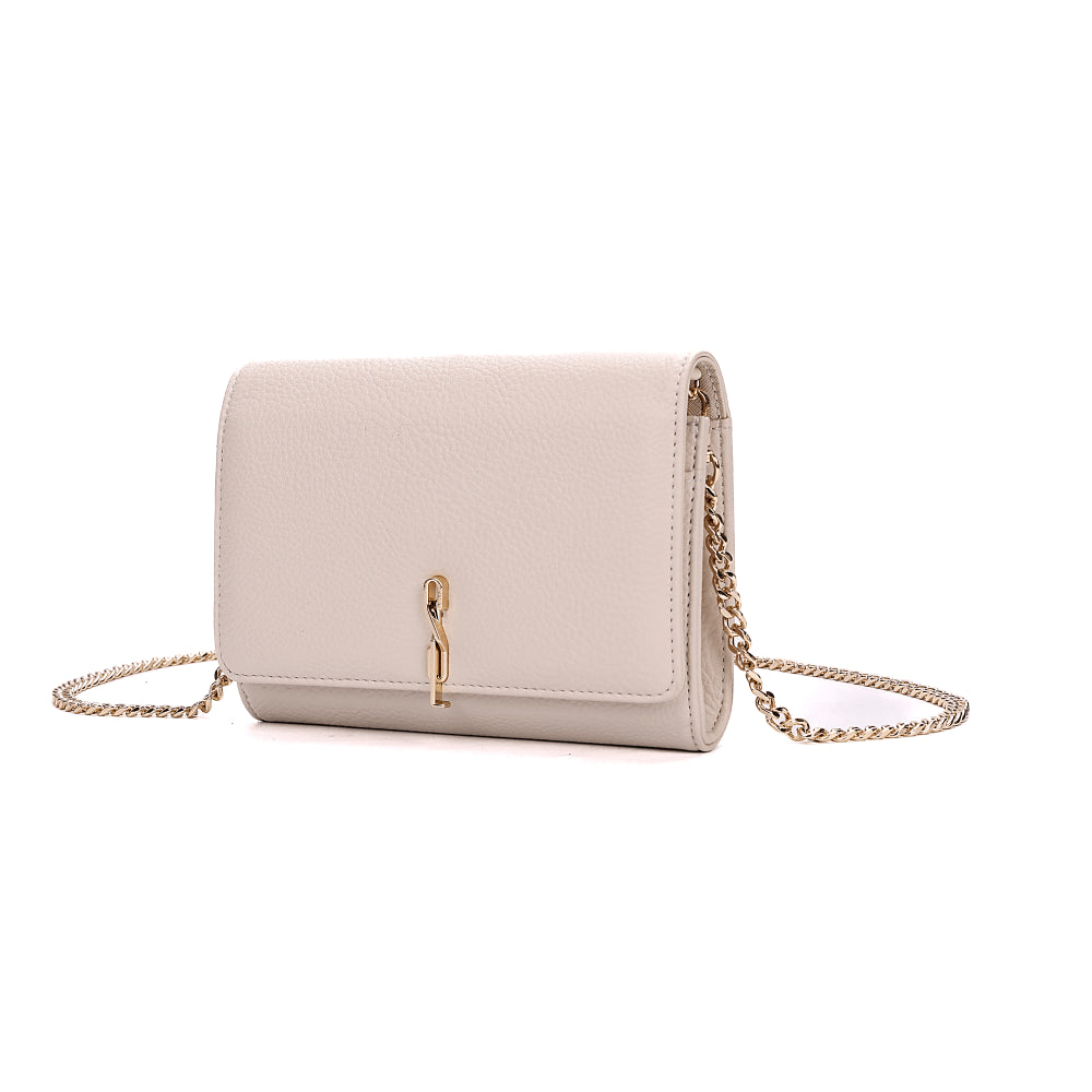 Bolsa Transversal Santa Lolla Off White Alça Corrente