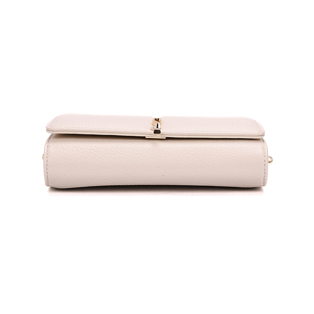 Bolsa Transversal Santa Lolla Off White Alça Corrente