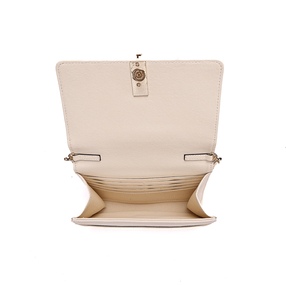 Bolsa Transversal Santa Lolla Off White Alça Corrente