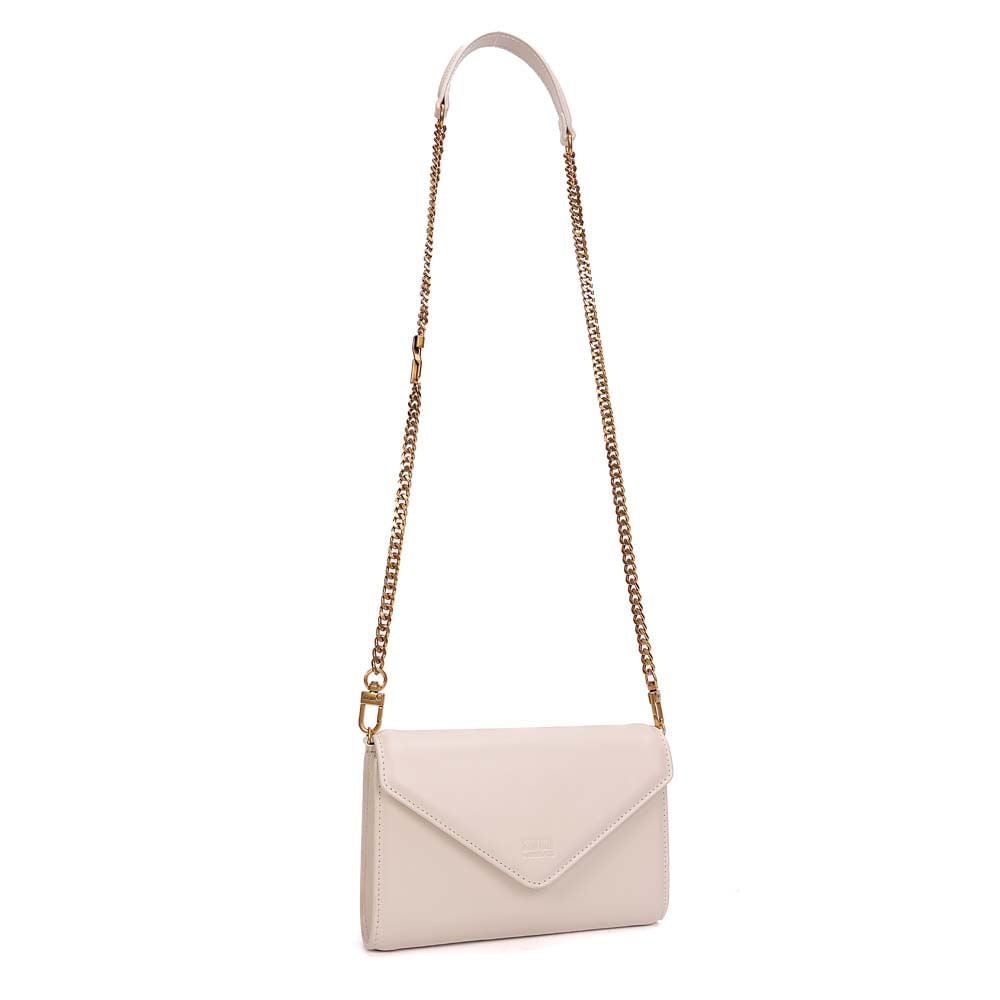 Bolsa Transversal Santa Lolla Off White Alça Corrente