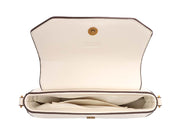 Bolsa Transversal Santa Lolla Off White Contorno Marrom
