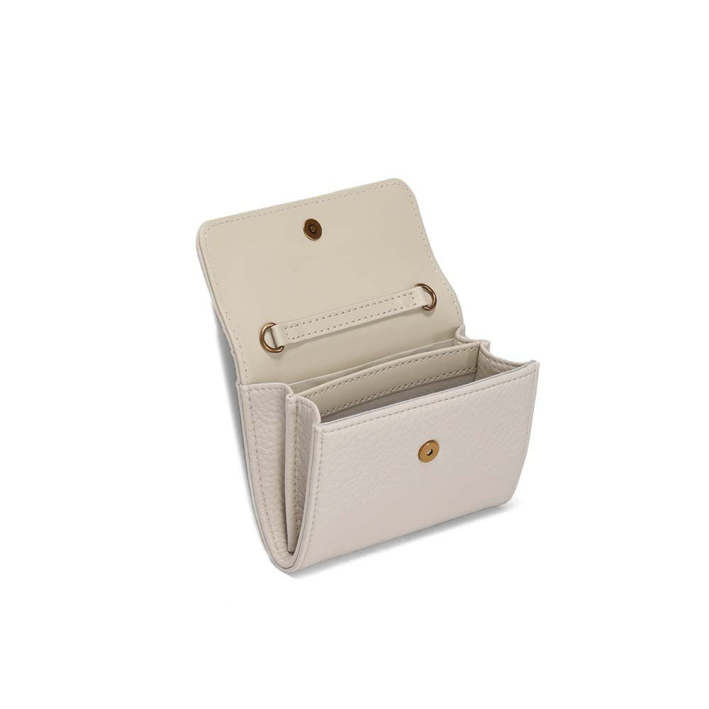 Bolsa Transversal Santa Lolla Off White Corrente Dourada