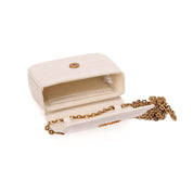 Bolsa Transversal Santa Lolla Off White Croco Corrente