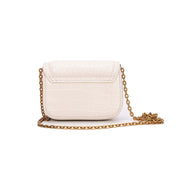 Bolsa Transversal Santa Lolla Off White Croco Corrente