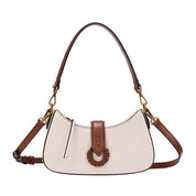 Bolsa Transversal Santa Lolla Off White Detalhe Marrom