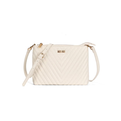 Bolsa Transversal Santa Lolla Off White Matelassê