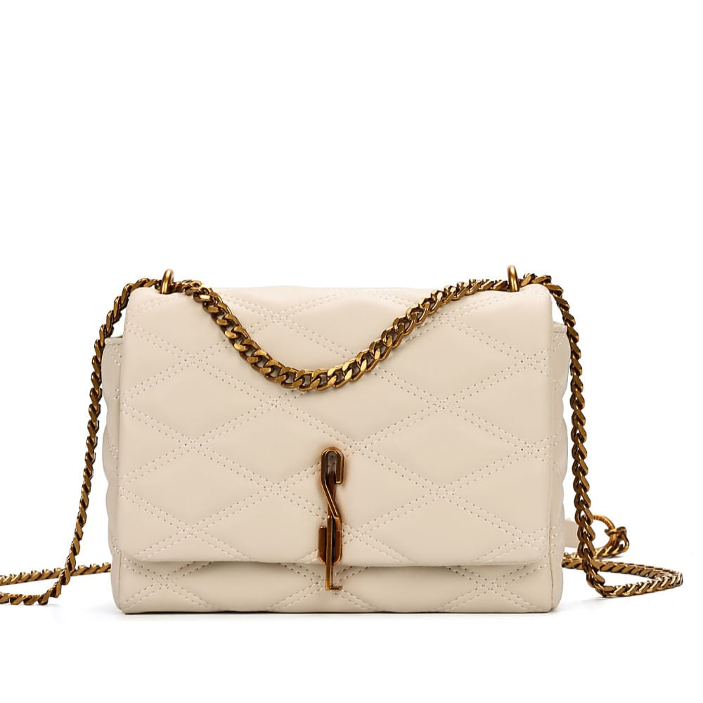 Bolsa Transversal Santa Lolla Off White Matelassê