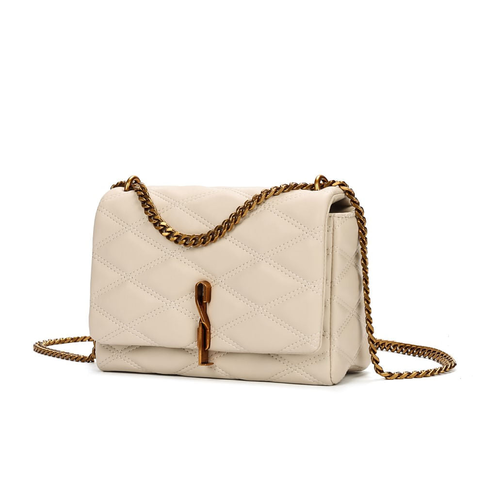 Bolsa Transversal Santa Lolla Off White Matelassê