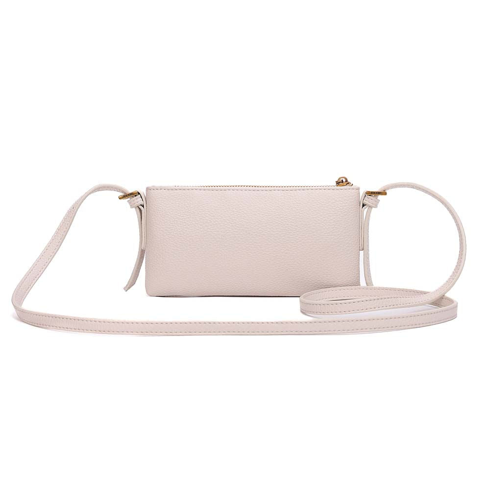 Bolsa Transversal Santa Lolla Off White Textura Granulada