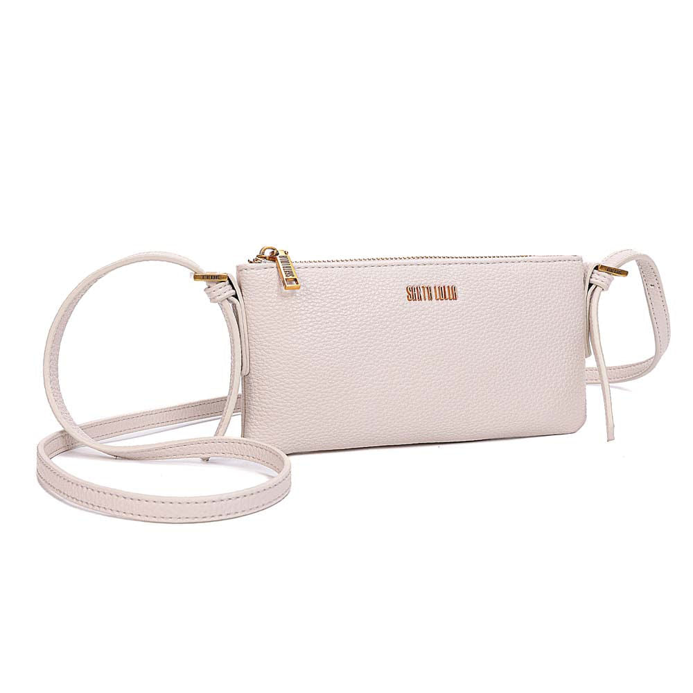 Bolsa Transversal Santa Lolla Off White Textura Granulada