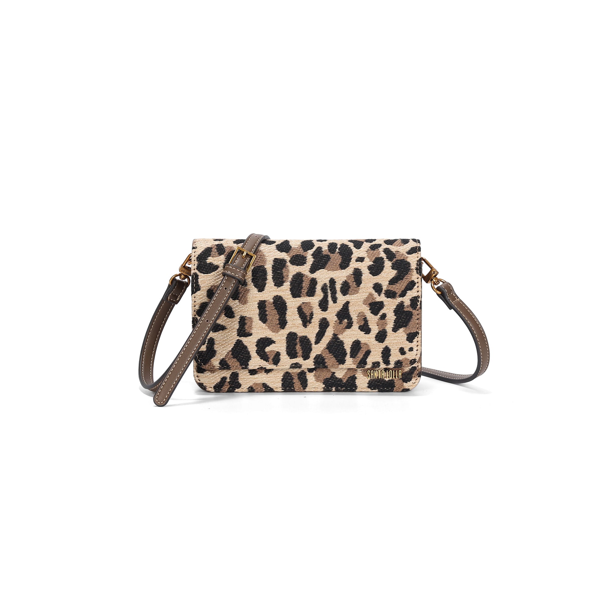 Bolsa Transversal Santa Lolla Onça Tramada Pequena