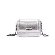 Bolsa Transversal Santa Lolla Prata Alça Corrente