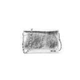Bolsa Transversal Santa Lolla Prata Flap Alça Corrente