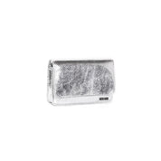 Bolsa Transversal Santa Lolla Prata Flap Alça Corrente