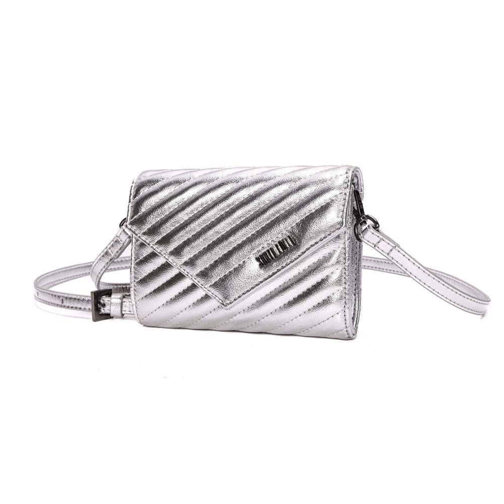 Bolsa Transversal Santa Lolla Prata Matelassê