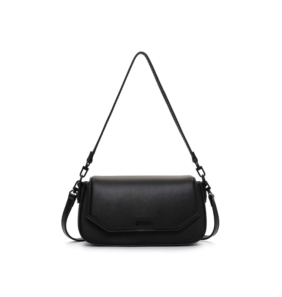 Bolsa Transversal Santa Lolla Preta Aba Estruturada