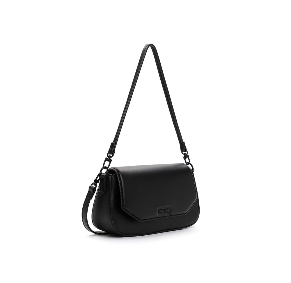 Bolsa Transversal Santa Lolla Preta Aba Estruturada