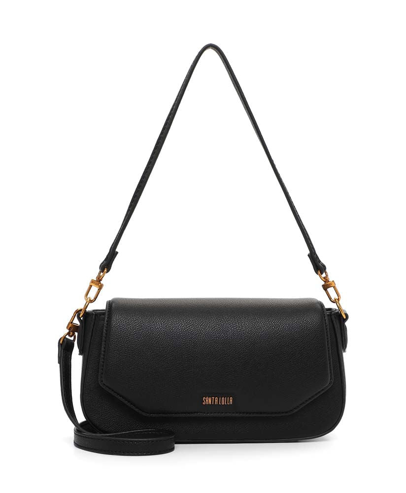 Bolsa Transversal Santa Lolla Preta Aba Geométrica