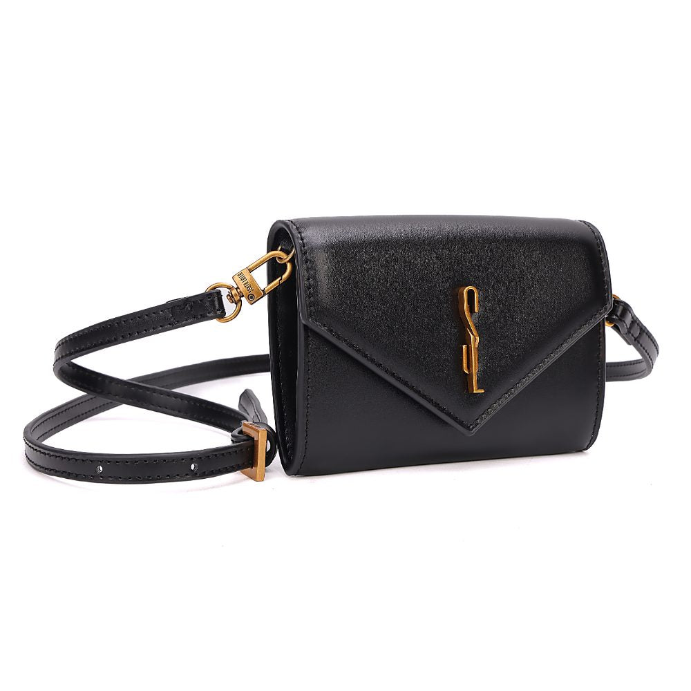 Bolsa Transversal Santa Lolla Preta Aba Triangular