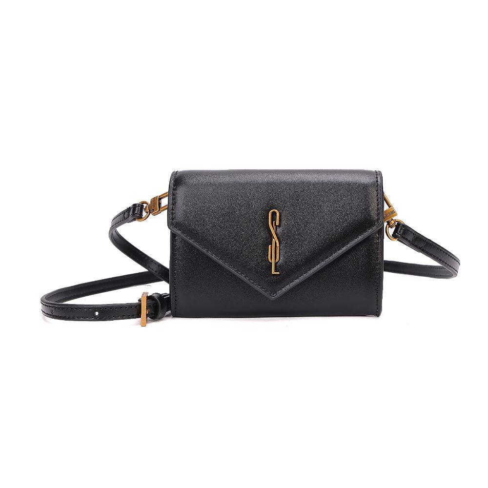 Bolsa Transversal Santa Lolla Preta Aba Triangular