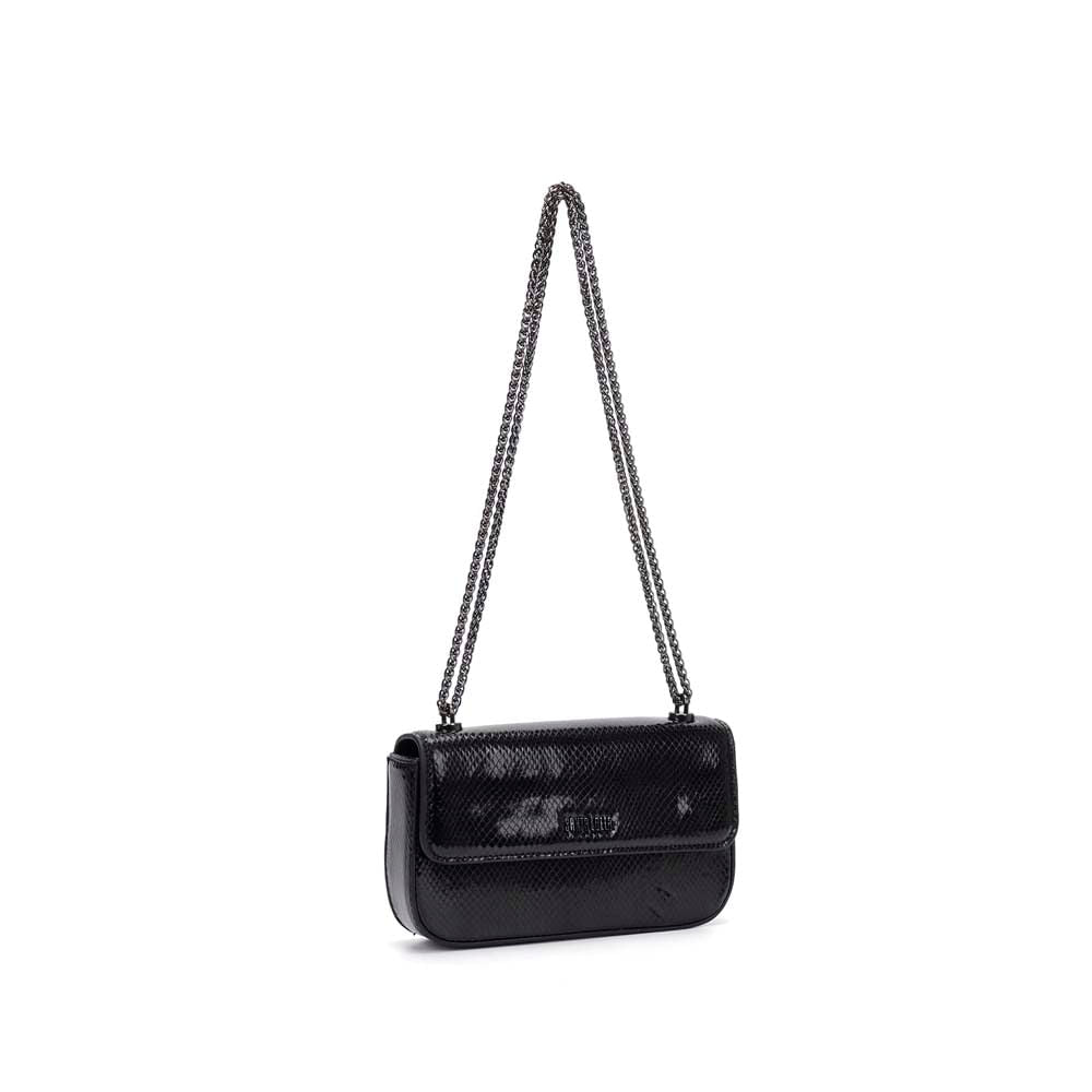 Bolsa Transversal Santa Lolla Preta Alça Corrente