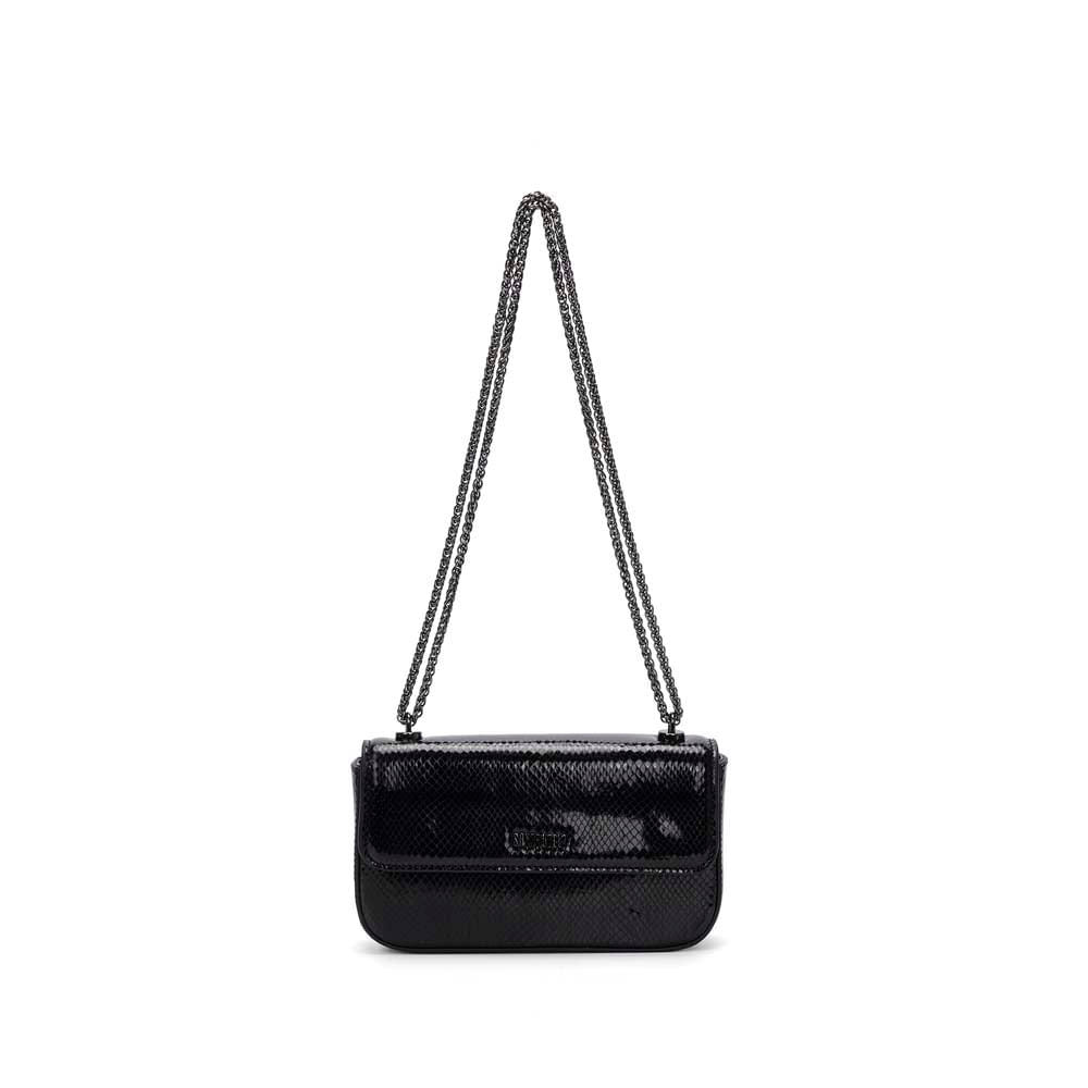 Bolsa Transversal Santa Lolla Preta Alça Corrente