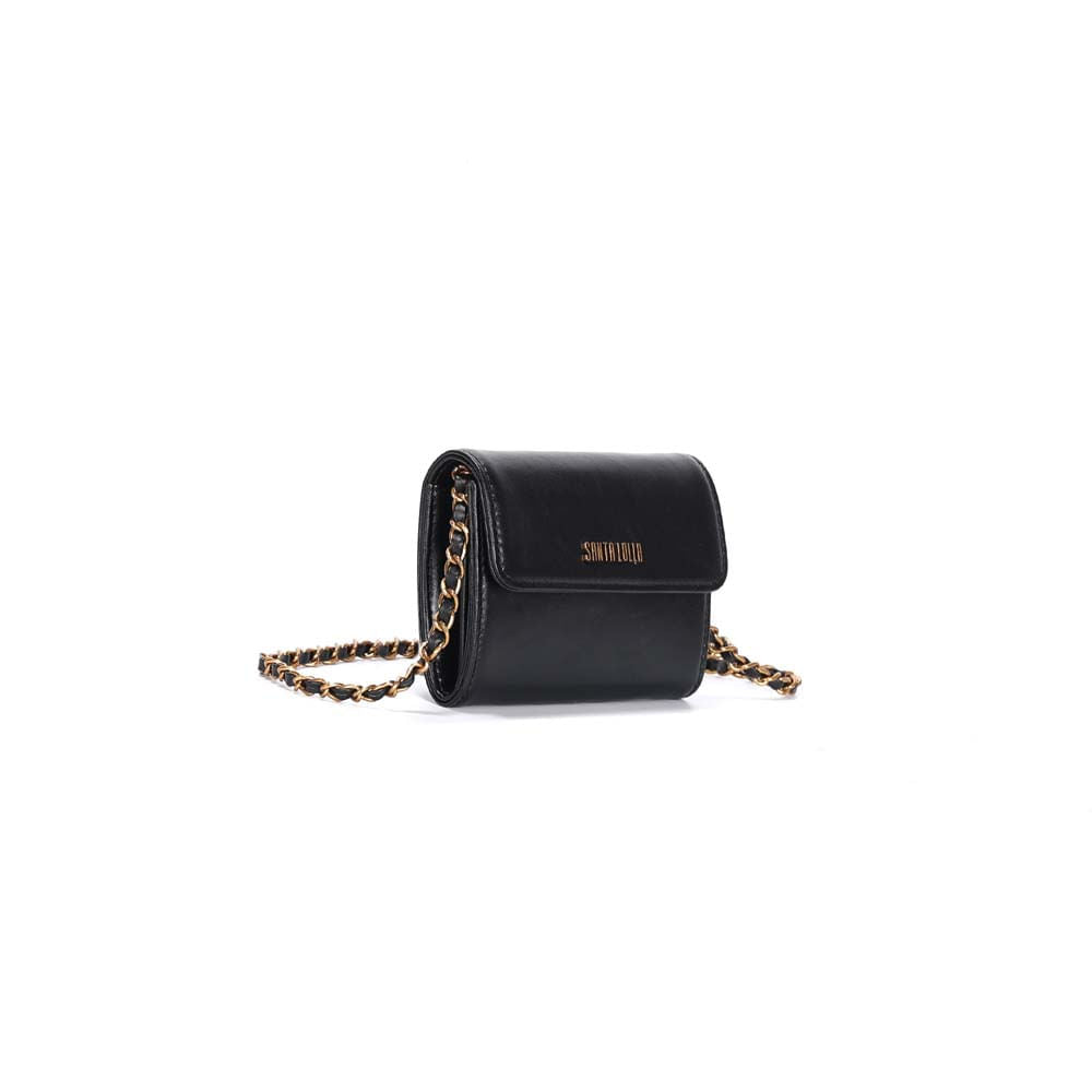 Bolsa Transversal Santa Lolla Preta Alça Corrente