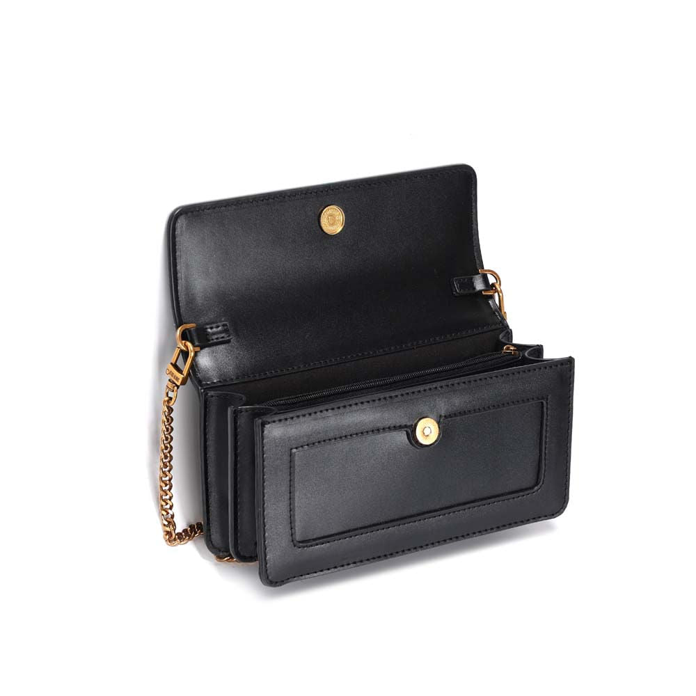 Bolsa Transversal Santa Lolla Preta Alça Corrente