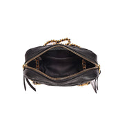 Bolsa Transversal Santa Lolla Preta Alça Correntes