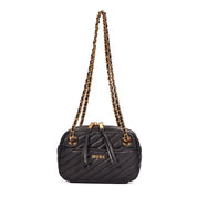 Bolsa Transversal Santa Lolla Preta Alça Correntes