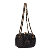 Bolsa Transversal Santa Lolla Preta Alça Correntes