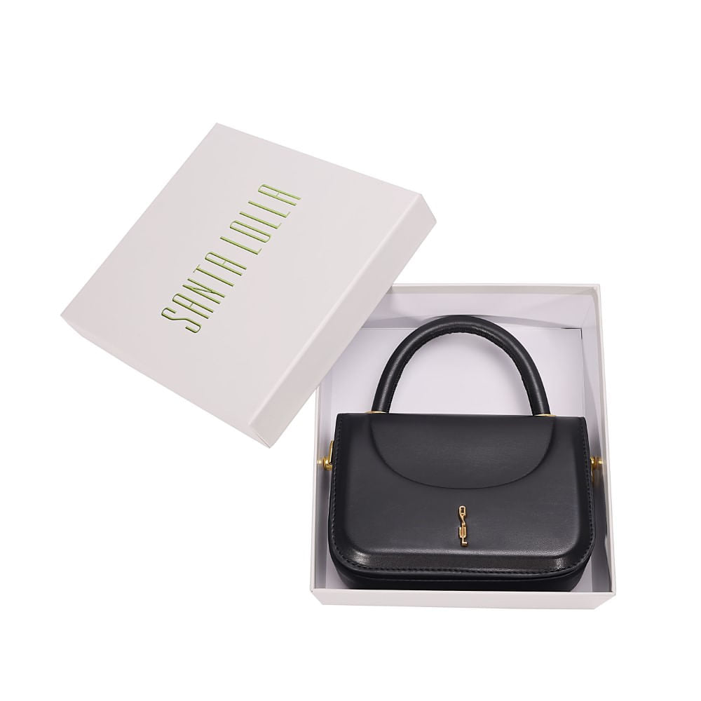 Bolsa Transversal Santa Lolla Preta Com Caixa