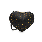 Bolsa Transversal Santa Lolla Preta Coração Tachas