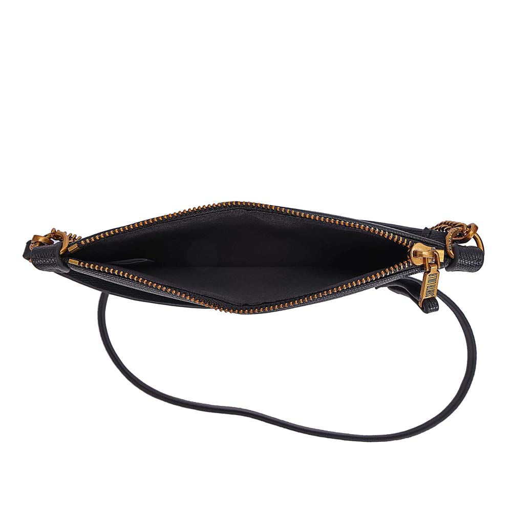 Bolsa Transversal Santa Lolla Preta Corrente Dourada