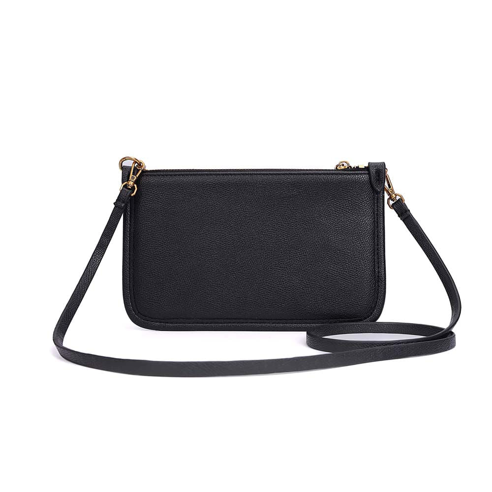 Bolsa Transversal Santa Lolla Preta Corrente Dourada