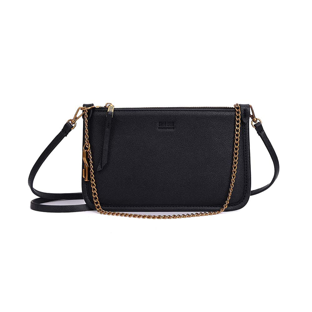 Bolsa Transversal Santa Lolla Preta Corrente Dourada