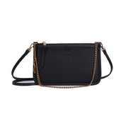Bolsa Transversal Santa Lolla Preta Corrente Dourada