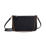 Bolsa Transversal Santa Lolla Preta Corrente Dourada