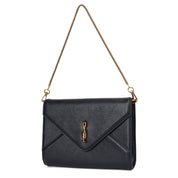Bolsa Transversal Santa Lolla Preta Corrente Dourada