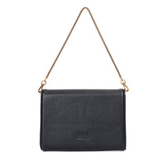Bolsa Transversal Santa Lolla Preta Corrente Dourada