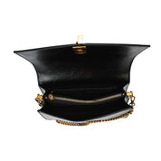Bolsa Transversal Santa Lolla Preta Corrente Dourada